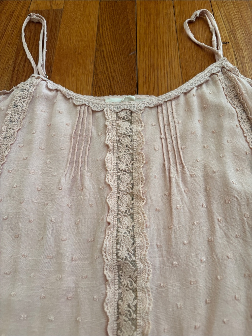 lovestitch Blush Pink Lace-Trim Spaghetti Strap Cami - Picture 2 of 5